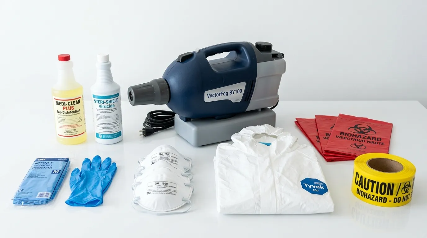 Professional biohazard remediation crew working in Elmwood Park